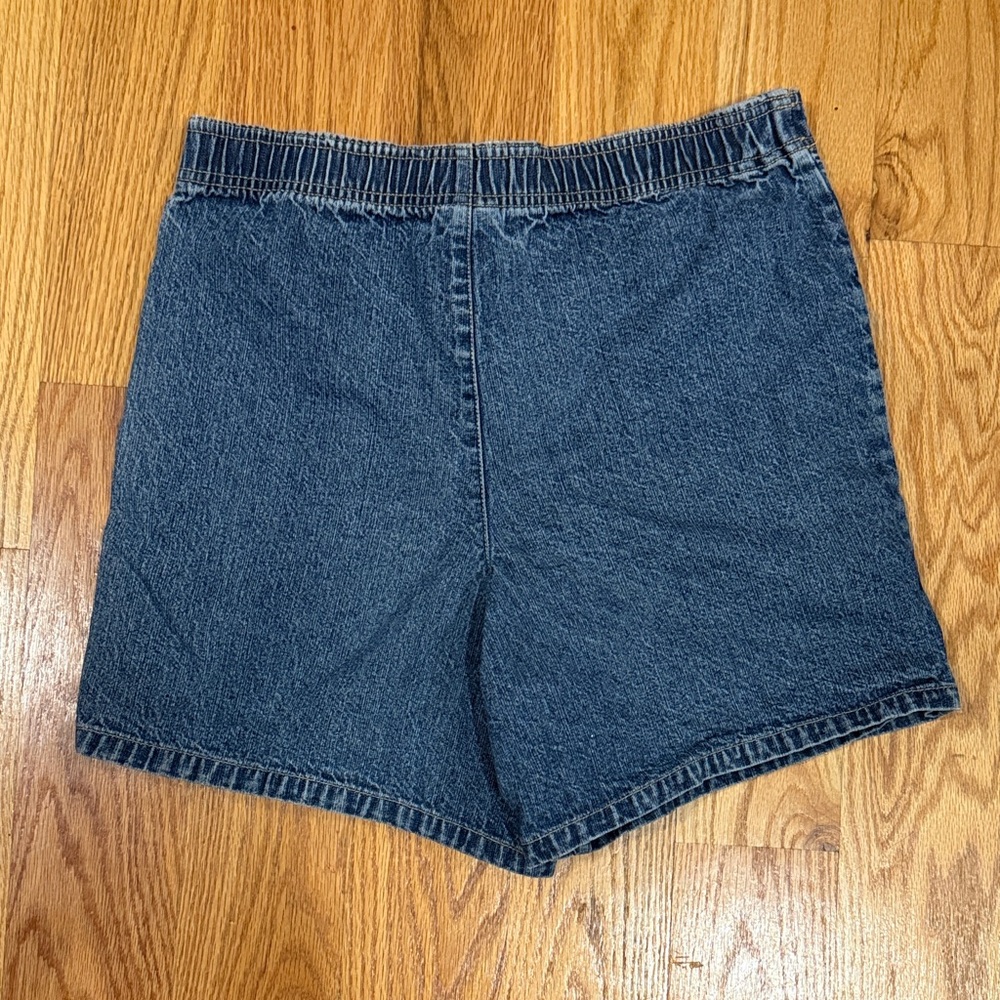 Disney Denim Wrap Skort with Embroidered Mickey - Blue - Picture 5 of 9